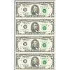 Image 1 : Uncut Sheet of (4) 1995 $5 Federal Reserve Notes Atlanta