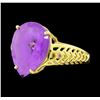 Image 2 : 14KT Yellow Gold Ladies 6.80 ctw Amethyst Ring