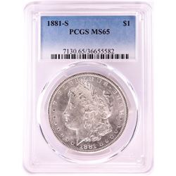 1881-S $1 Morgan Silver Dollar Coin PCGS MS65