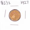 Image 1 : 1927 $2 1/2 Indian Head Quarter Eagle Gold Coin