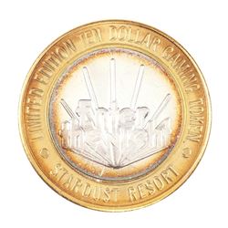 .999 Silver Stardust Resort Las Vegas, Nevada $10 Casino Limited Edition Gaming Token