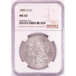 1885-O $1 Morgan Silver Dollar Coin NGC MS63