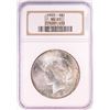 Image 1 : 1923 $1 Peace Silver Dollar Coin NGC MS65