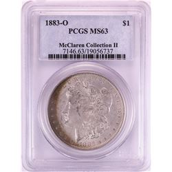 1883-O $1 Morgan Silver Dollar Coin PCGS MS63 Nice Toning