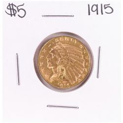 1915 $5 Indian Head Half Eagle Gold Coin