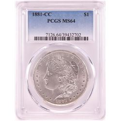 1881-CC $1 Morgan Silver Dollar Coin PCGS MS64