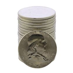 Roll of (20) Brilliant Uncirculated 1963 Franklin Half Dollar Coins