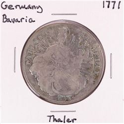 1771 Germany Bavaria Thaler Silver Coin