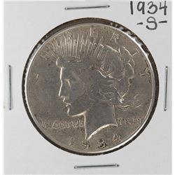 1934-S $1 Peace Silver Dollar Coin