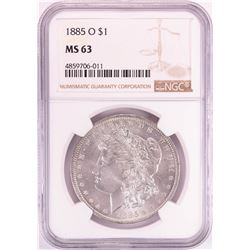 1885-O $1 Morgan Silver Dollar Coin NGC MS63