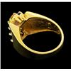 Image 3 : 14KT Yellow Gold Ladies 1.50 ctw Multi-Color Semi-Precious Gemstone Ring