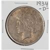 Image 1 : 1934-D $1 Peace Silver Dollar Coin