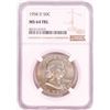 Image 1 : 1958-D Franklin Half Dollar Coin NGC MS64FBL