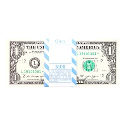 Pack of (100) Consecutive 2013 $1 Federal Reserve STAR Notes San Francisco