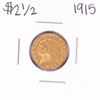 Image 1 : 1915 $2 1/2 Indian Head Quarter Eagle Gold Coin