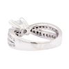 Image 3 : 14KT White Gold 0.66 ctw Diamond Ring