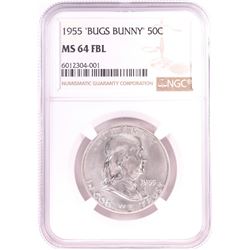 1955 "Bugs Bunny" Franklin Half Dollar Coin NGC MS64FBL