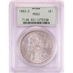1883-O $1 Morgan Silver Dollar Coin PCGS MS63 Old Green Holder