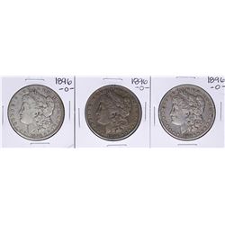 Lot of (3) 1896-O $1 Morgan Silver Dollar Coins