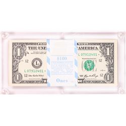Pack of (100) 2006 $1 Federal Reserve STAR Notes San Francisco in Capital Holder