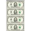 Image 1 : Uncut Sheet of (4) 1995 $5 Federal Reserve Notes Atlanta
