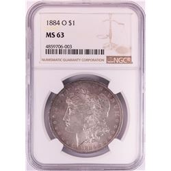 1884-O $1 Morgan Silver Dollar Coin NGC MS63