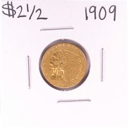 1909 $2 1/2 Indian Head Quarter Eagle Gold Coin
