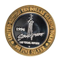 .999 Silver Stratosphere Las Vegas, NV $10 Casino Limited Edition Gaming Token
