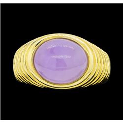 14KT Yellow Gold Ladies 3.20 ctw Lavender Jade Ring
