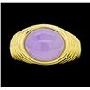Image 1 : 14KT Yellow Gold Ladies 3.20 ctw Lavender Jade Ring