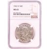 Image 1 : 1963-D Franklin Half Dollar Coin NGC MS65