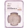 Image 1 : 1884 $1 Morgan Silver Dollar Coin NGC MS63