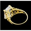 Image 3 : 14KT Yellow Gold Ladies 9.50 ctw Light Blue Topaz Ring