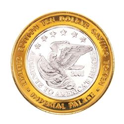 .999 Fine Silver Imperial Palace Las Vegas, Nevada $10 Limited Edition Gaming Token