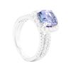 Image 4 : 18KT White Gold Ladies 2.18 ctw Tanzanite and Diamond Ring
