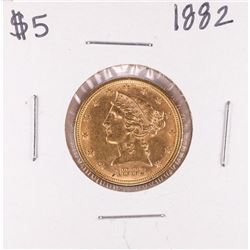 1882 $5 Liberty Head Half Eagle Gold Coin
