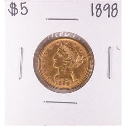 1898 $5 Liberty Head Half Eagle Gold Coin