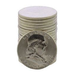 Roll of (20) Brilliant Uncirculated 1963 Franklin Half Dollar Coins