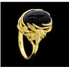 Image 4 : 14KT Yellow Gold Ladies 5.00 ctw Black Onyx Ring