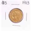 Image 1 : 1913 $5 Indian Head Half Eagle Gold Coin