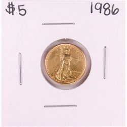 1986 $5 American Gold Eagle Coin
