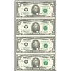 Image 1 : Uncut Sheet of (4) 1995 $5 Federal Reserve Notes Atlanta