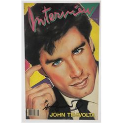 Andy Warhol Travolta Interview Magazine Cover Signed