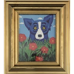 George Rodrigue - Blue Dog Hand Signed Colored Print