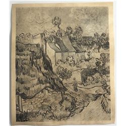 Vincent van Gogh - Dutch Landscape Engraving 1889