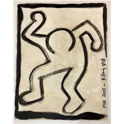 Keith Haring - Untitled, Inscribed Drawing 1989