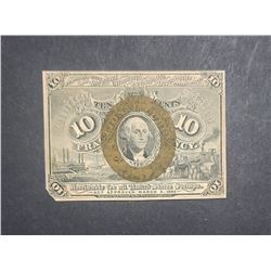 1863 10c FRACTIONAL NOTE