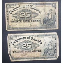 2 1900 DOMINION OF CANADA 25 CENTS NOTE