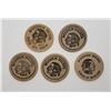 Image 2 : 5-WOODEN NICKELS - ALL DIFFERENT - SEE DESCRIPTION