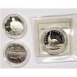 3-U.S. COMMEM COINS: 1993 MADDISON HALF;